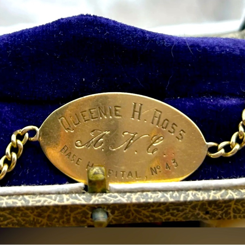 World War 1 Bracelet 18k Solid Gold EXTREMELY RARE Authentic Antique